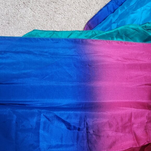 Large scarf Green/Blue/Purple/Pink - Picture 2 of 5